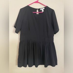 Taaj London Oversized Black Short Sleeve Top M